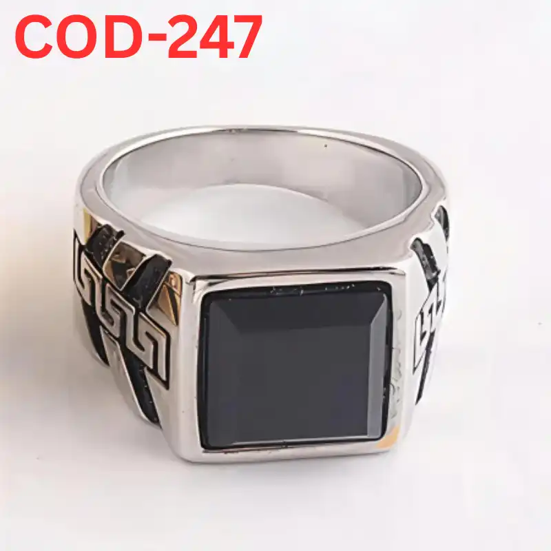 JP Italian Bio Black Stone Rings-247